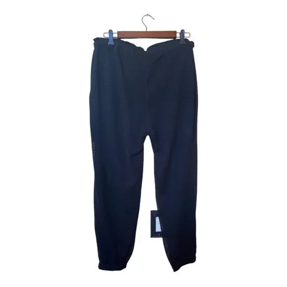 Eva Varro Sheer Drawstring Jogger Pant Size L Black - Picture 2 of 8